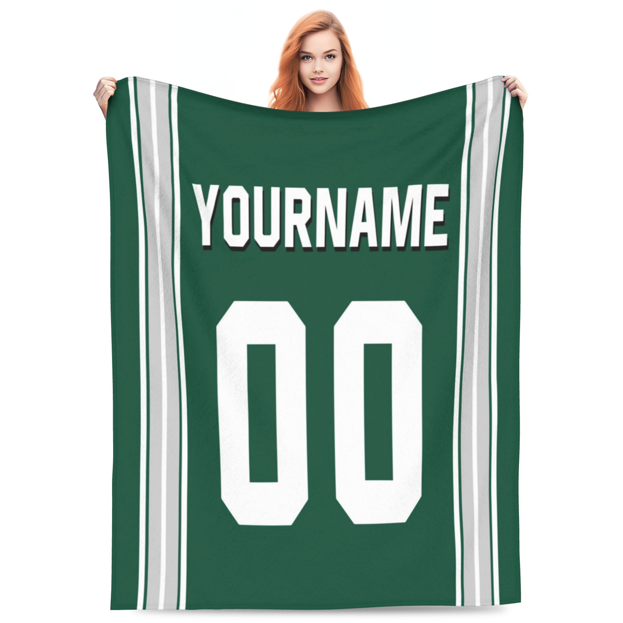 Custom New York J Any Name Number Flannel Blanket Super Soft Air Conditioning Quilt Suitable for Home Sofa